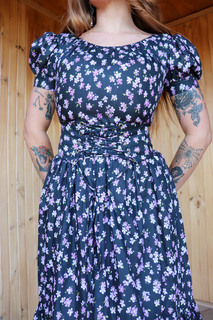 80s Floral Corset Gothic Prairie