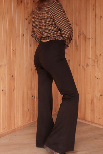 Brown Stretch Flares