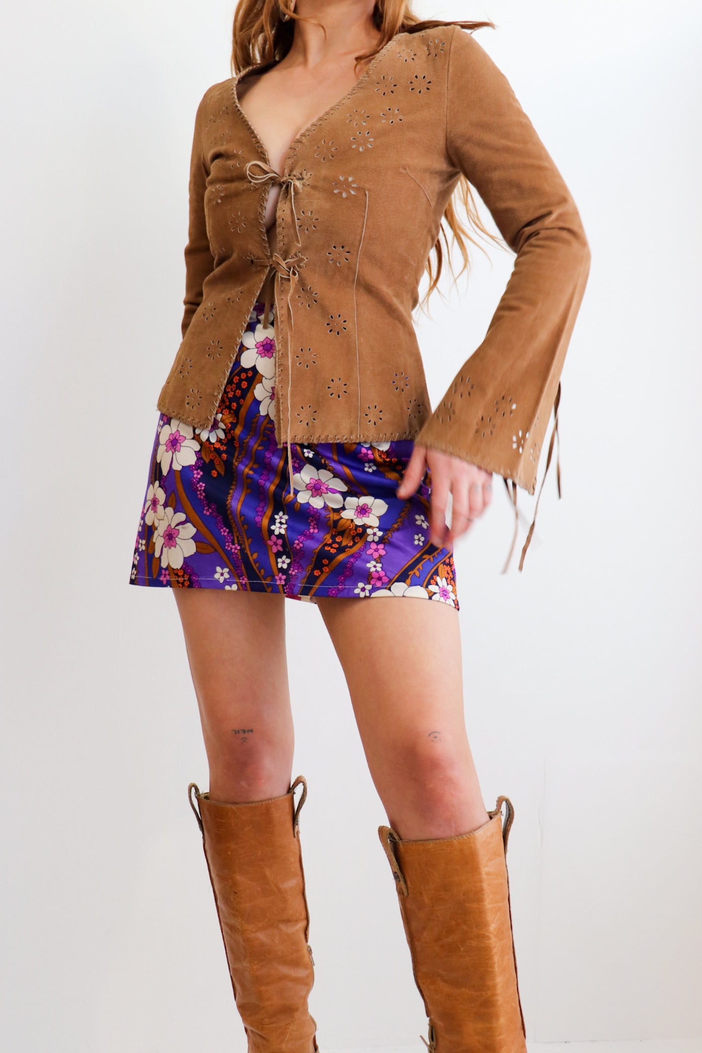 Purple Psychedelic Mini Skirt