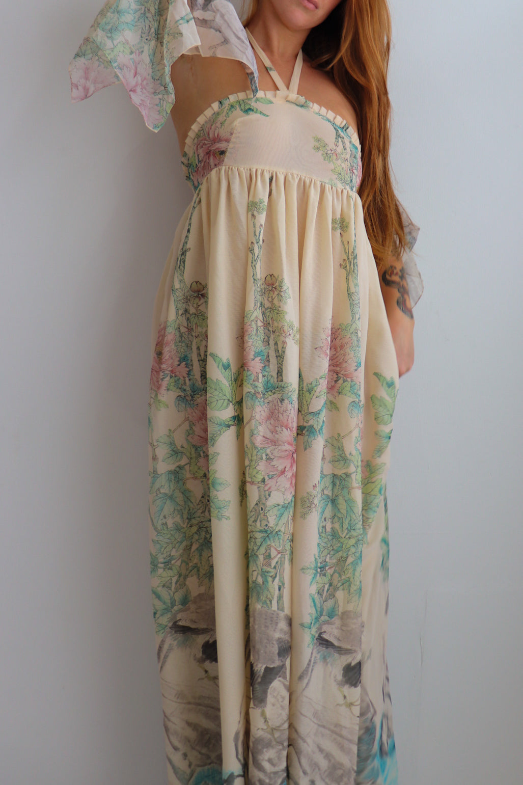 70s Layered Halter Maxi