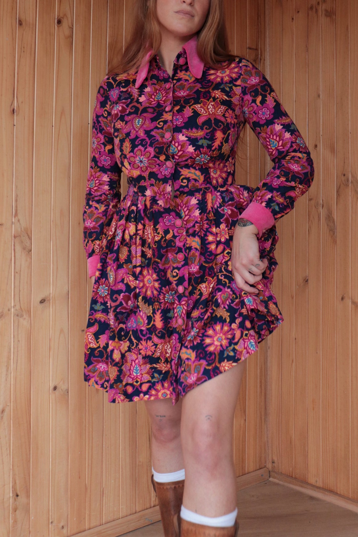 60s Velvet Paisley Two Piece
