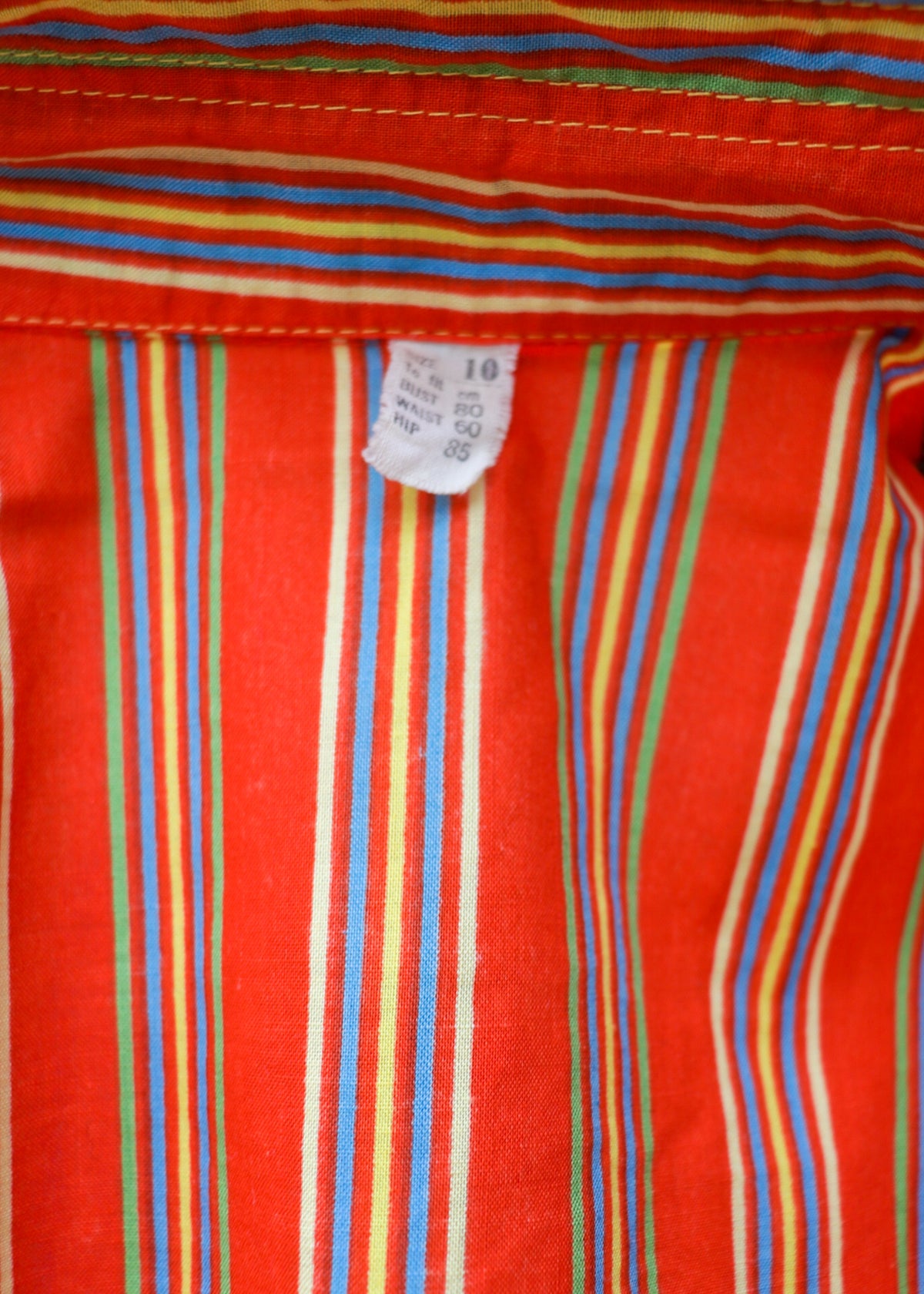 70s Red Stripe Blouse