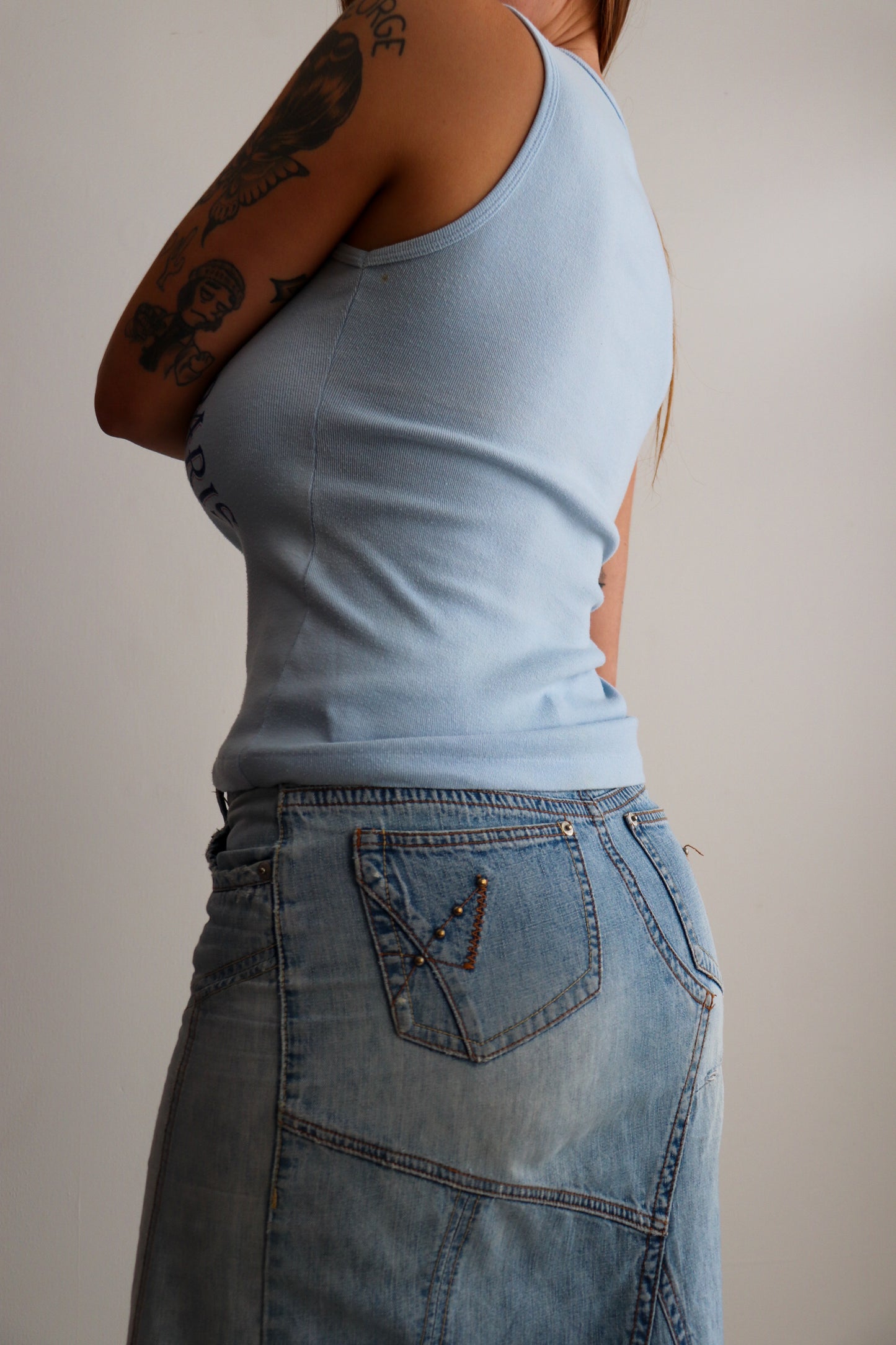 70s Paris Baby Blue Tank