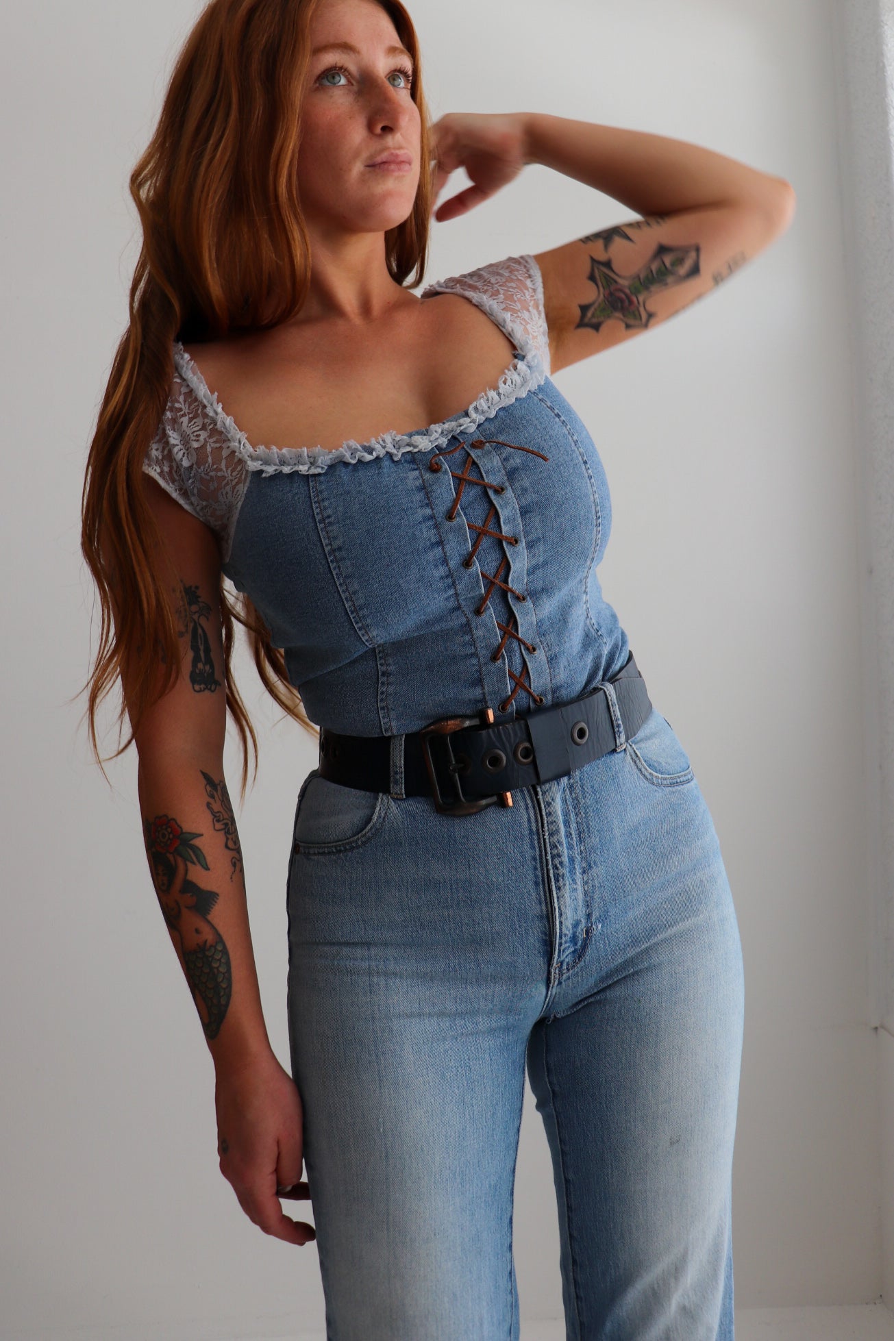 Denim & Lace Prairie Corset
