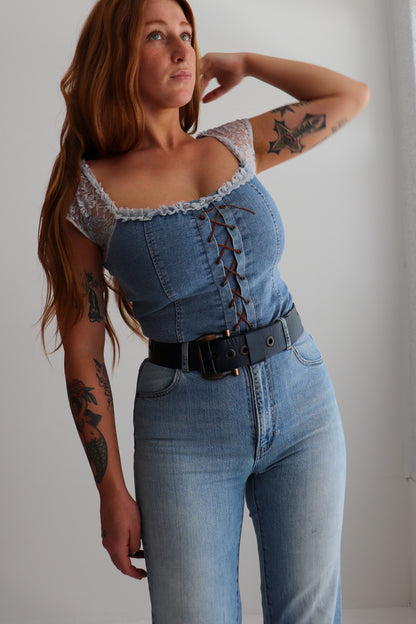 Denim & Lace Prairie Corset