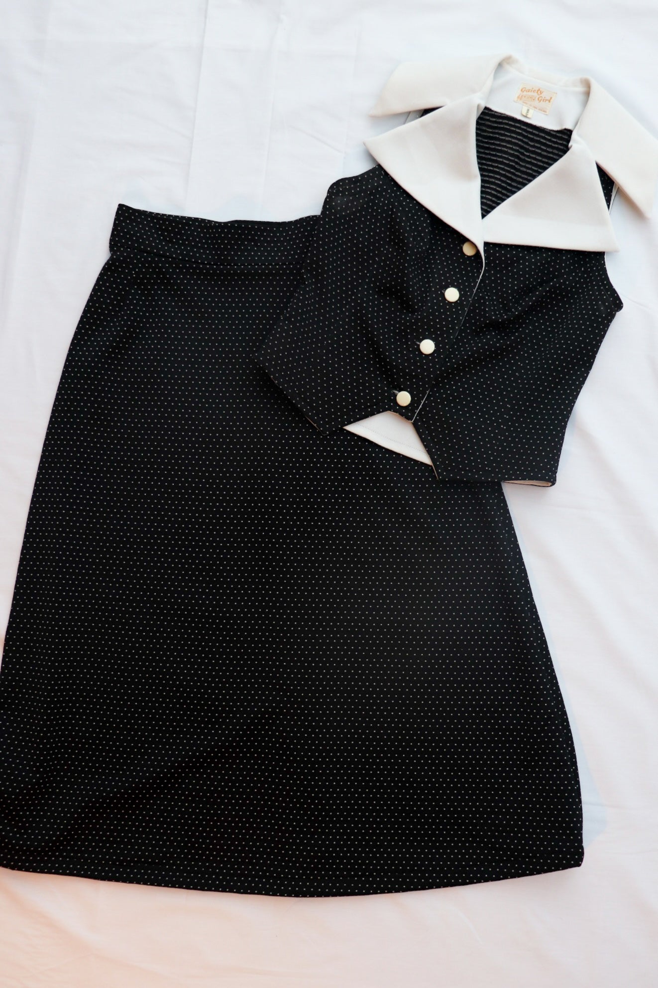 70s Polka Dot Skirt Set