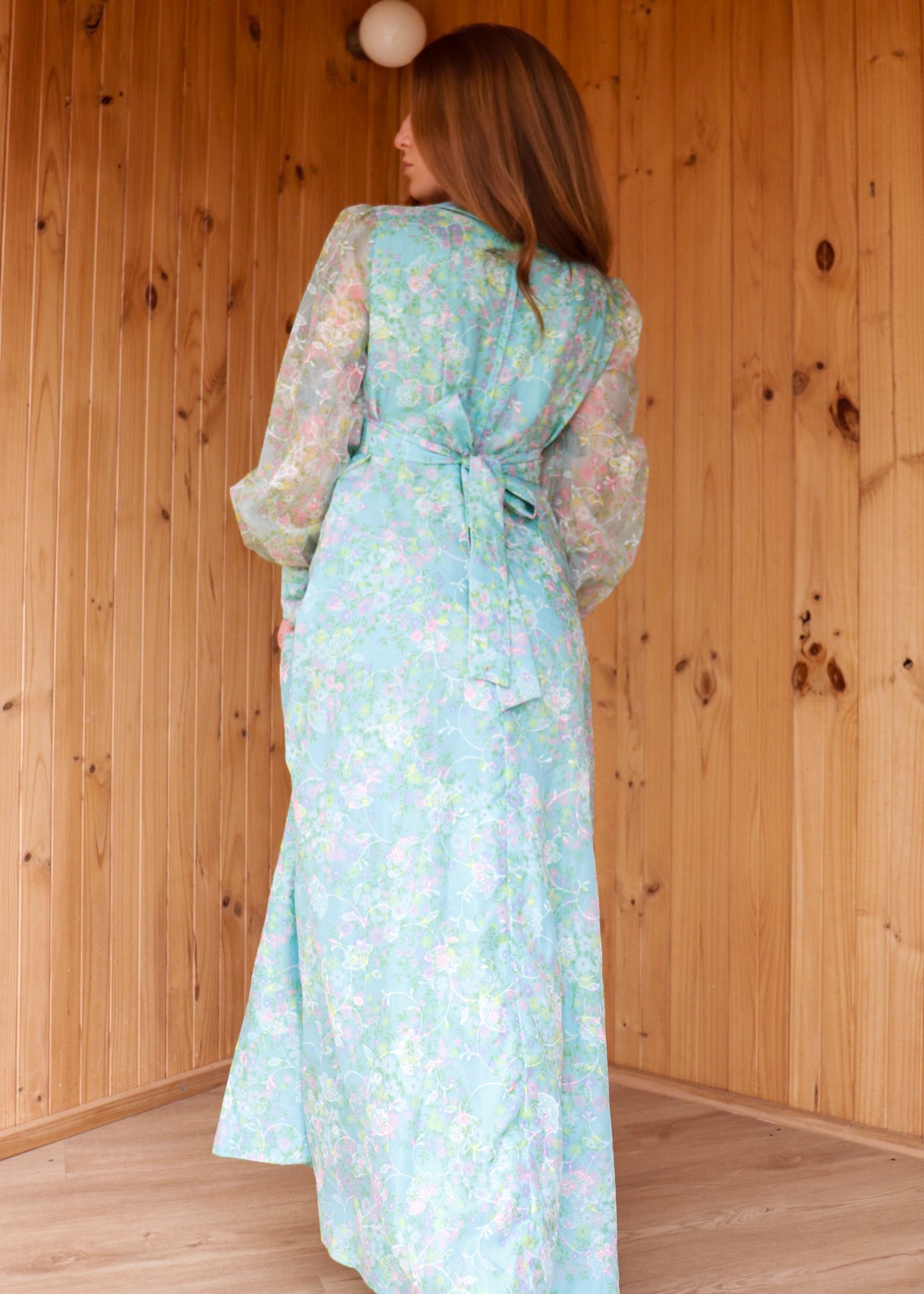 70s Floral Chiffon Prairie