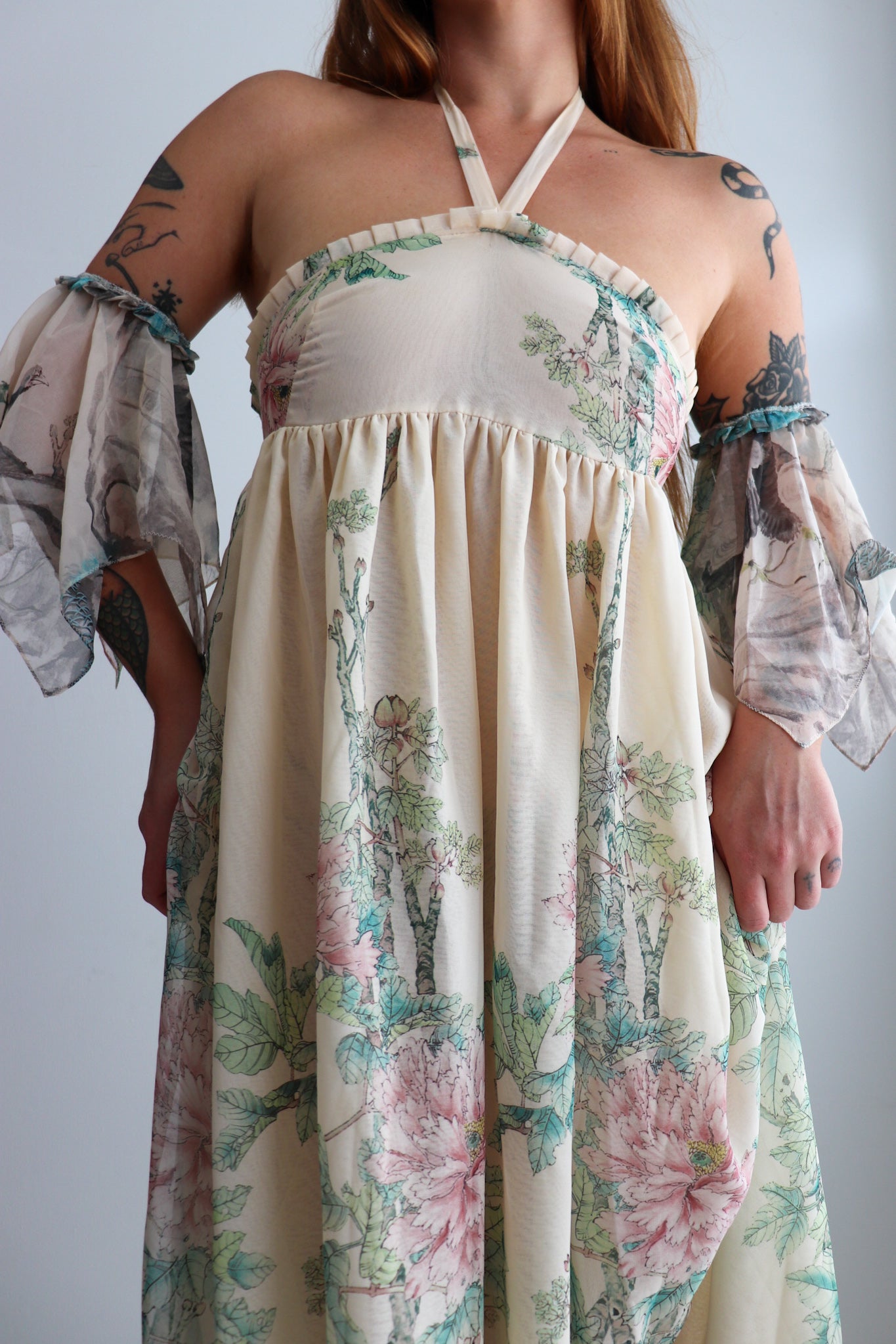 70s Layered Halter Maxi