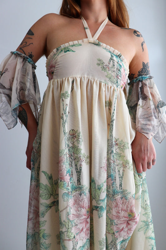 70s Layered Halter Maxi