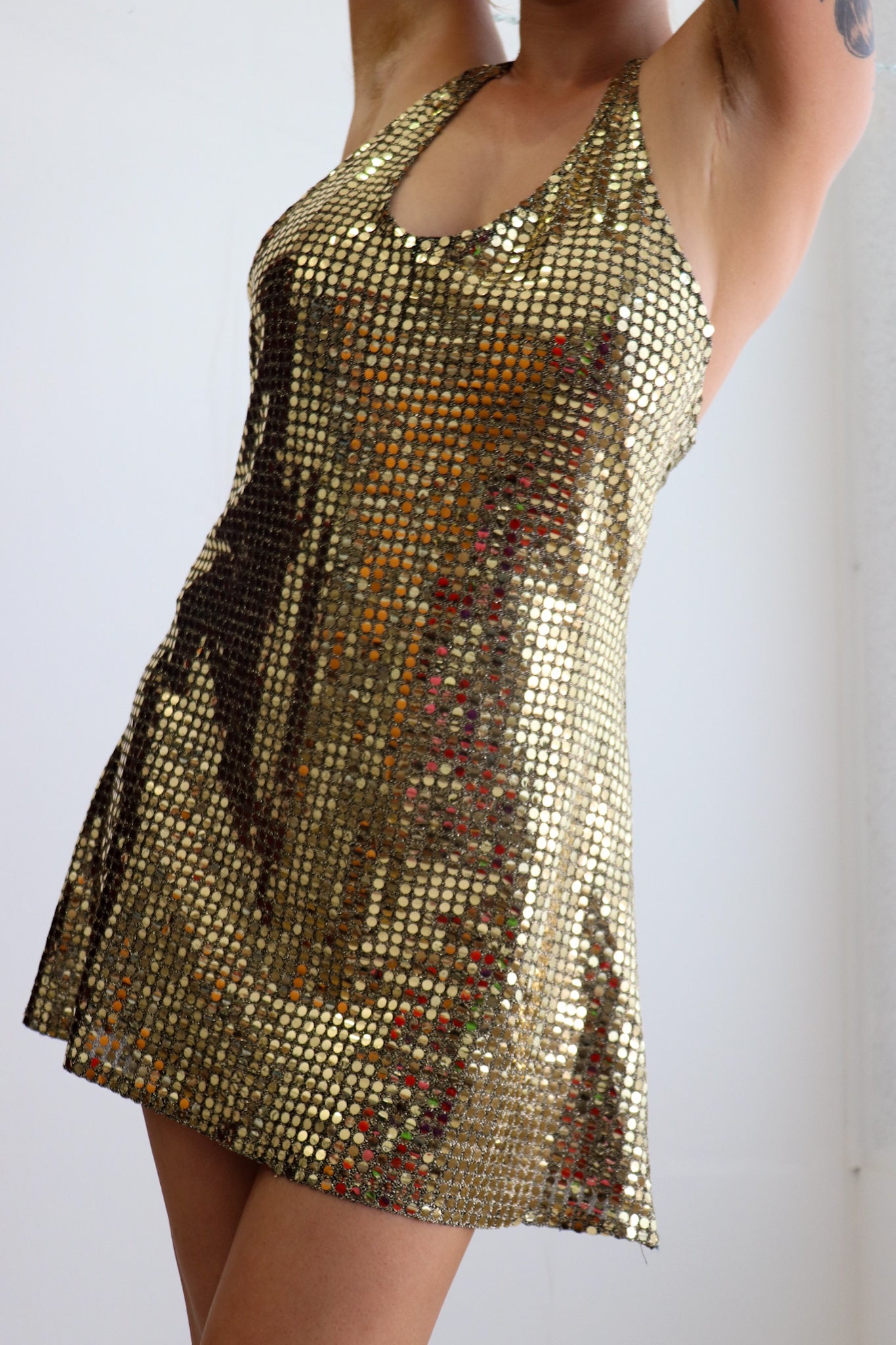 Gold Disco Mini Halter