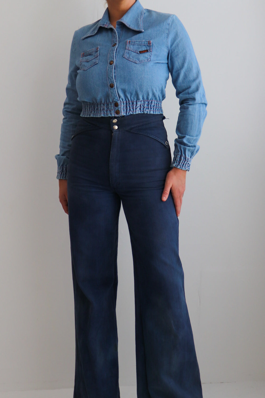 70s Colonials Crop Denim Jacket