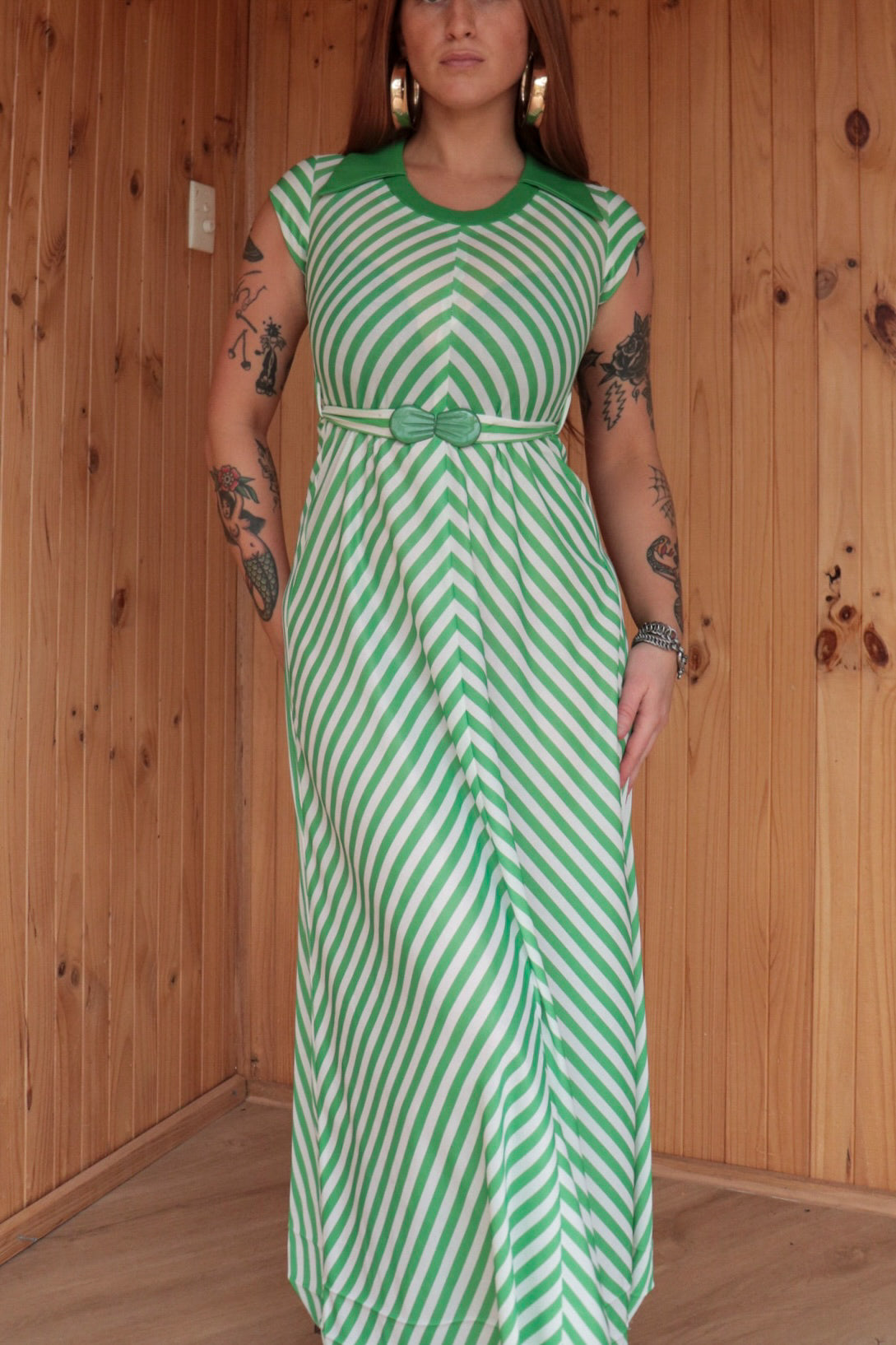 70s Stripe Maxi Dress