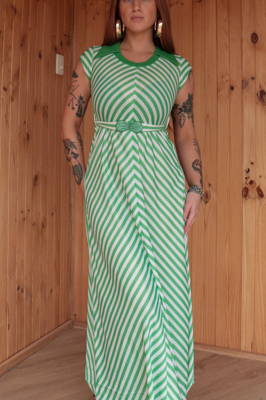 70s Stripe Maxi Dress
