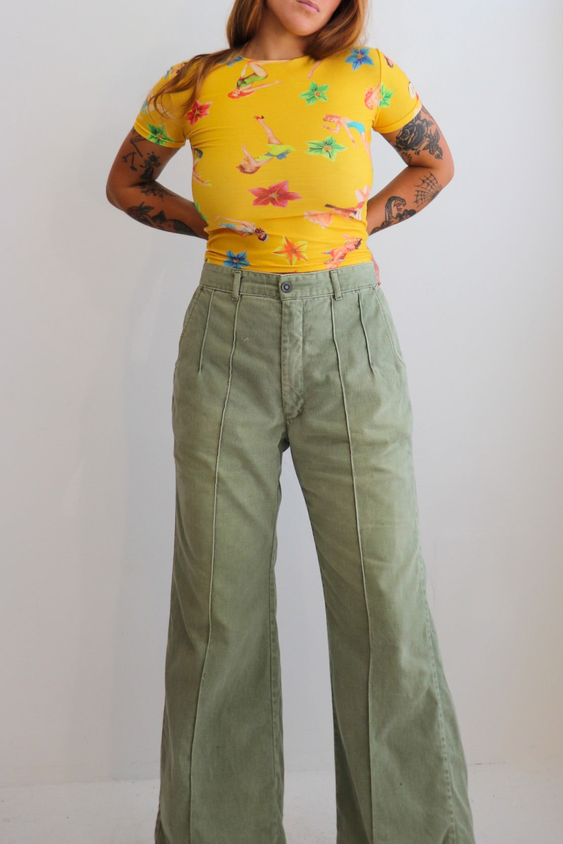 70s Khaki Amco Flares
