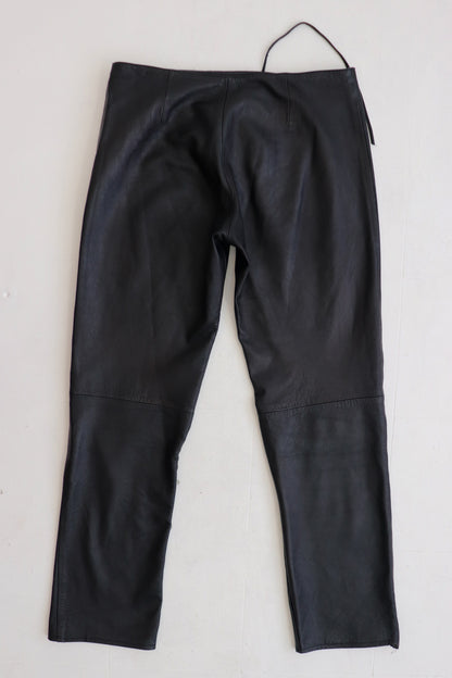 Leather Corset Boot Cut Pants