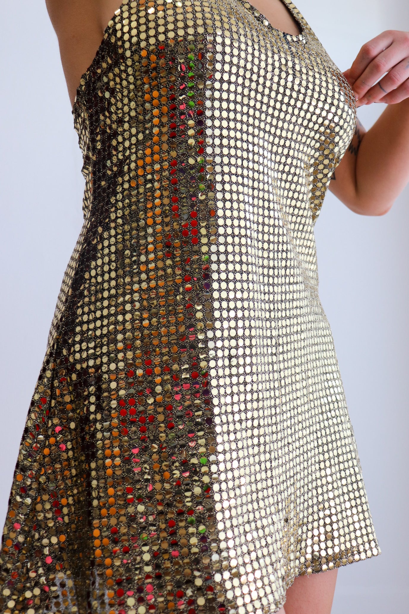 Gold Disco Mini Halter