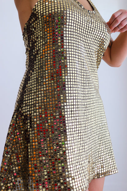 Gold Disco Mini Halter