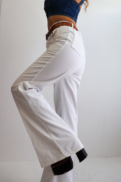 70s Deadstock White Denim Set