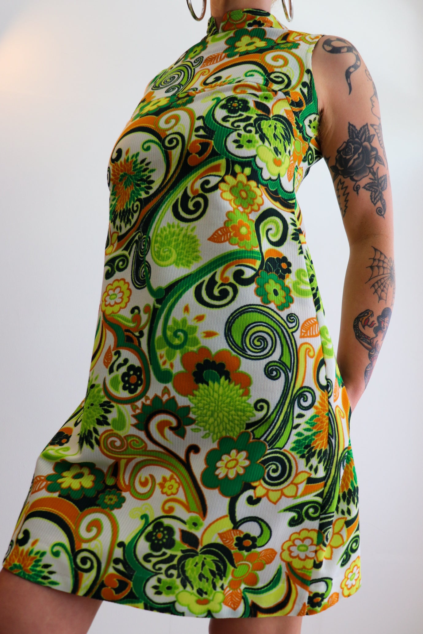 Paisley Midi Mod Dress