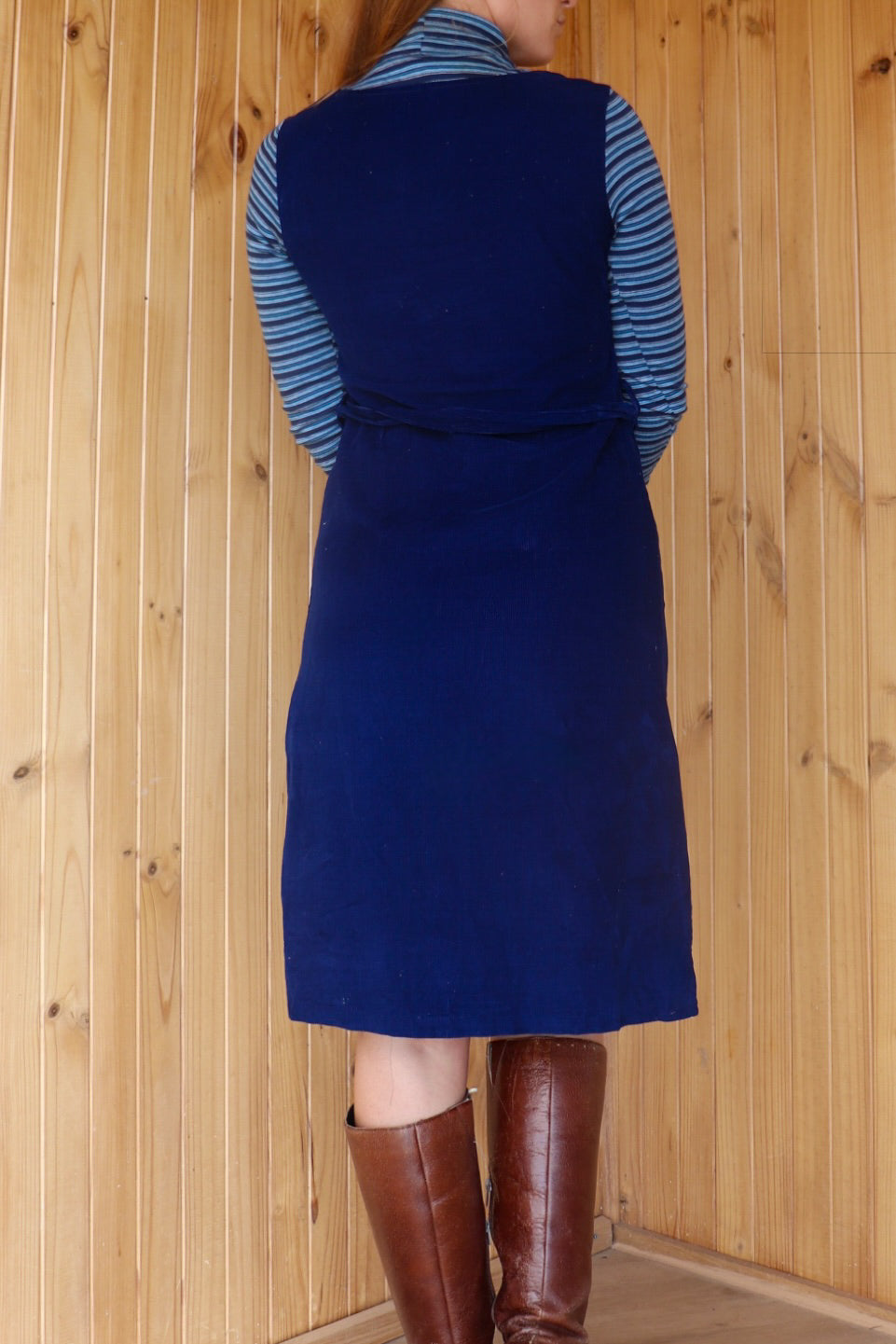 70s Turtleneck Pinafore Midi