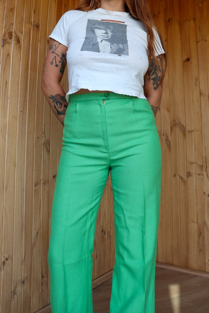 70s Green Flared Suit