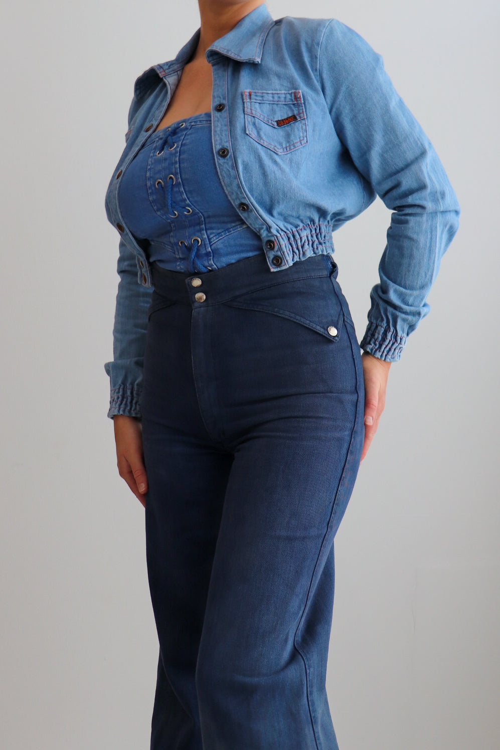 70s Colonials Crop Denim Jacket