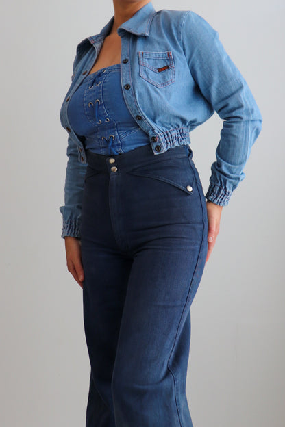 70s Colonials Crop Denim Jacket
