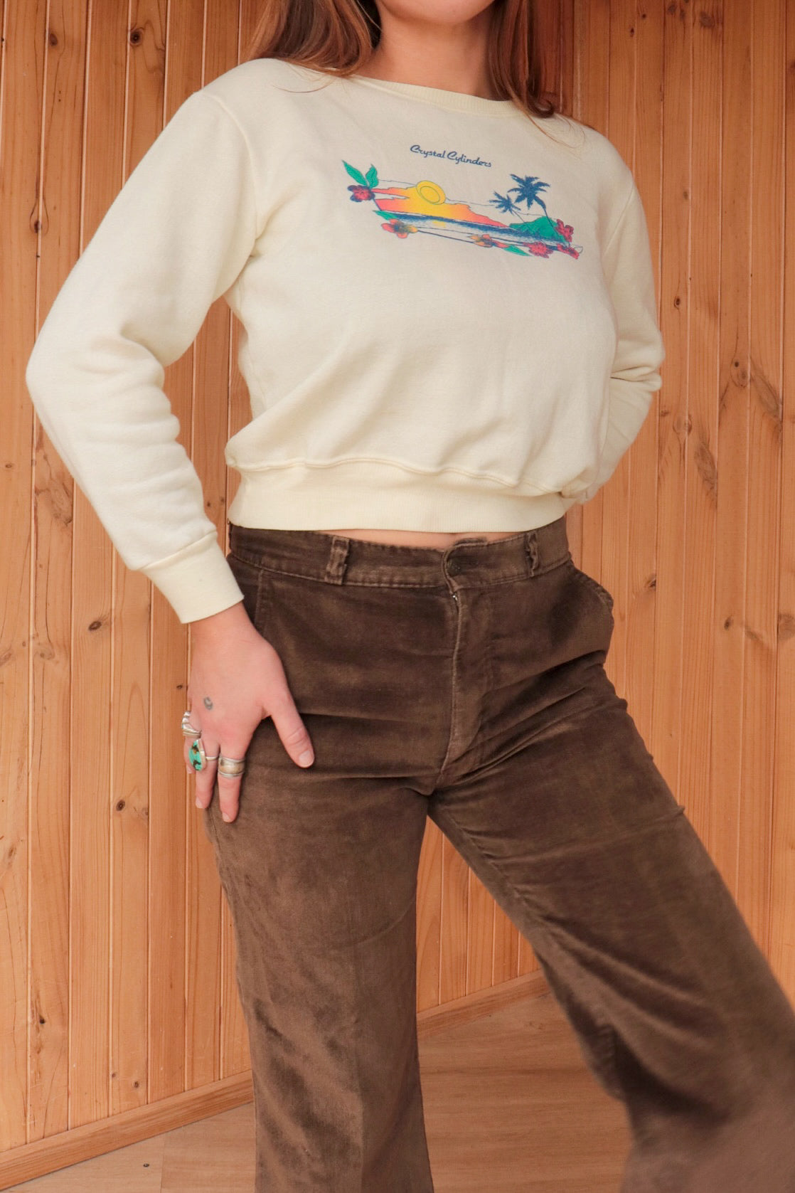 70s Crystal Cylinders Crewneck
