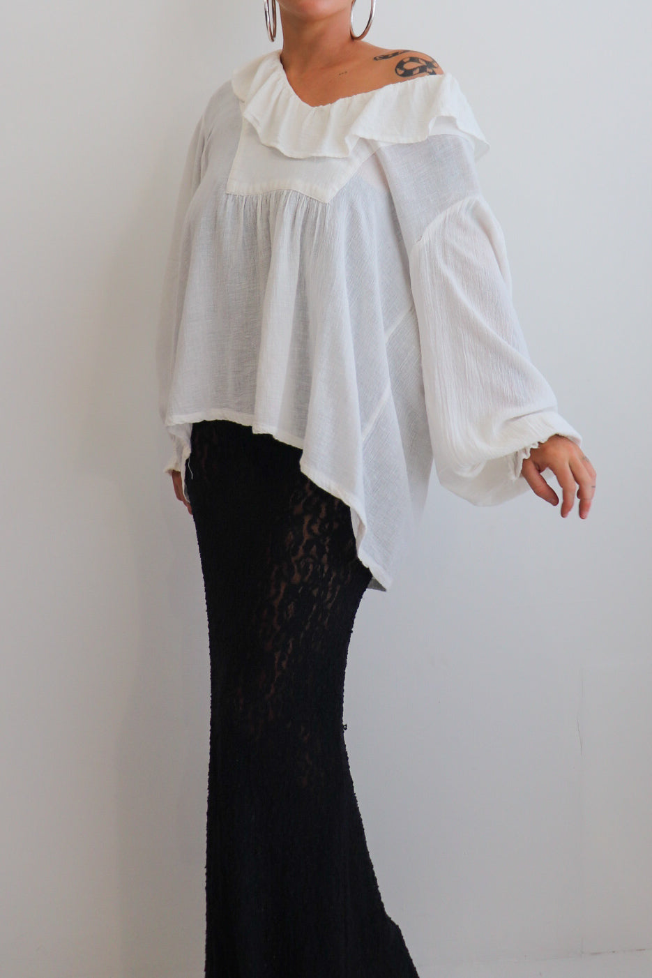 Dramatic Cotton Prairie Blouse