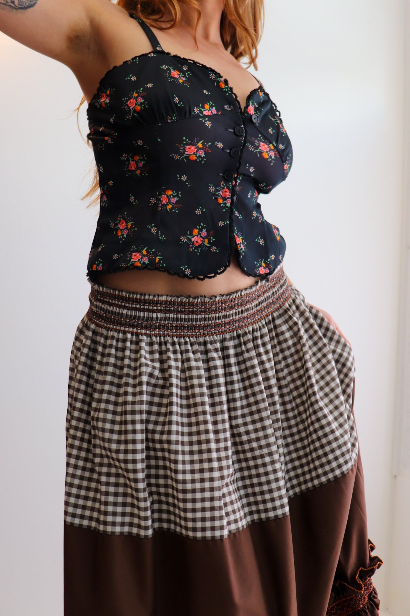 Brown Toned Prairie Maxi Skirt