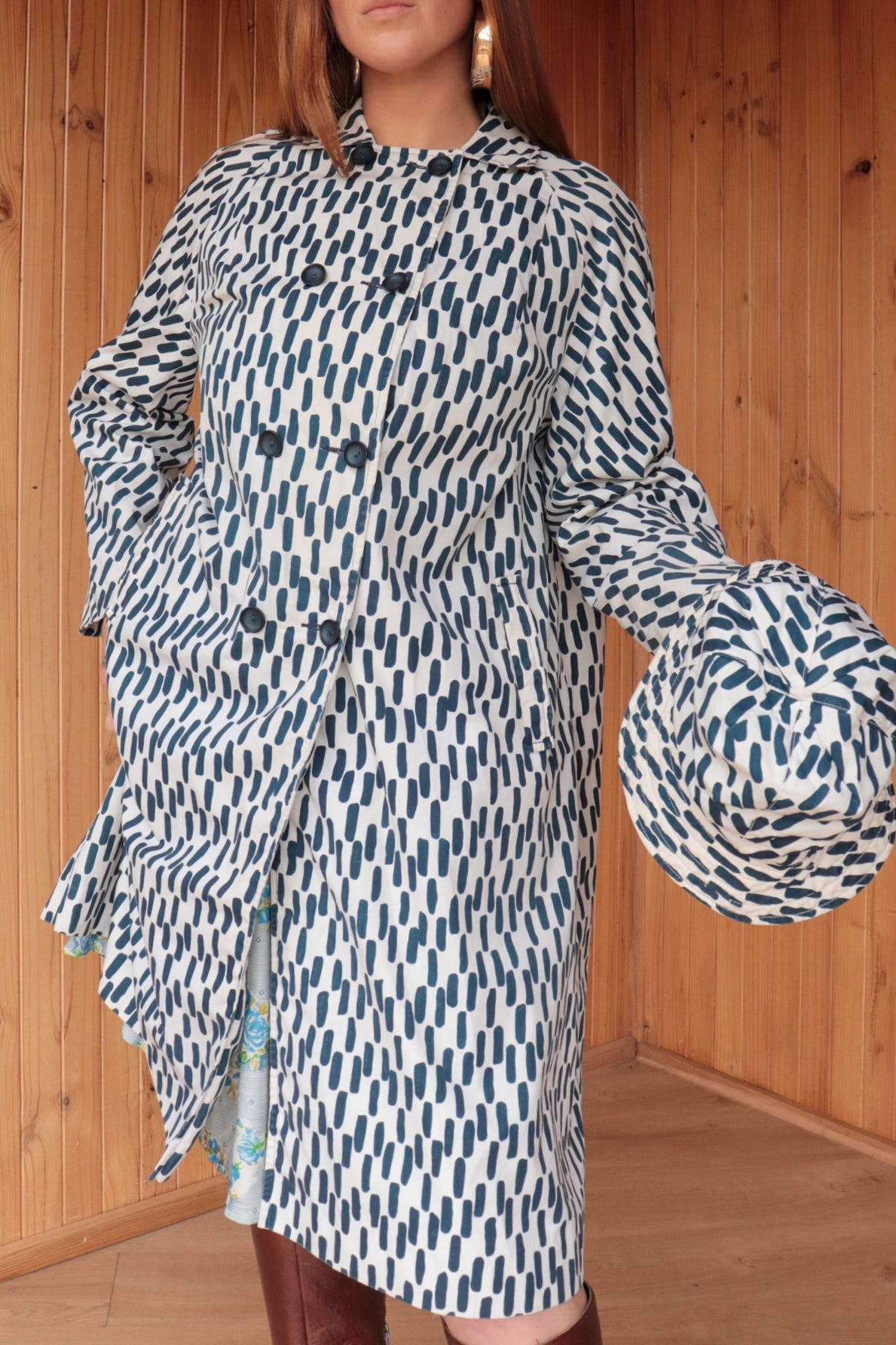 60s Patterned Two Piece Rain Set