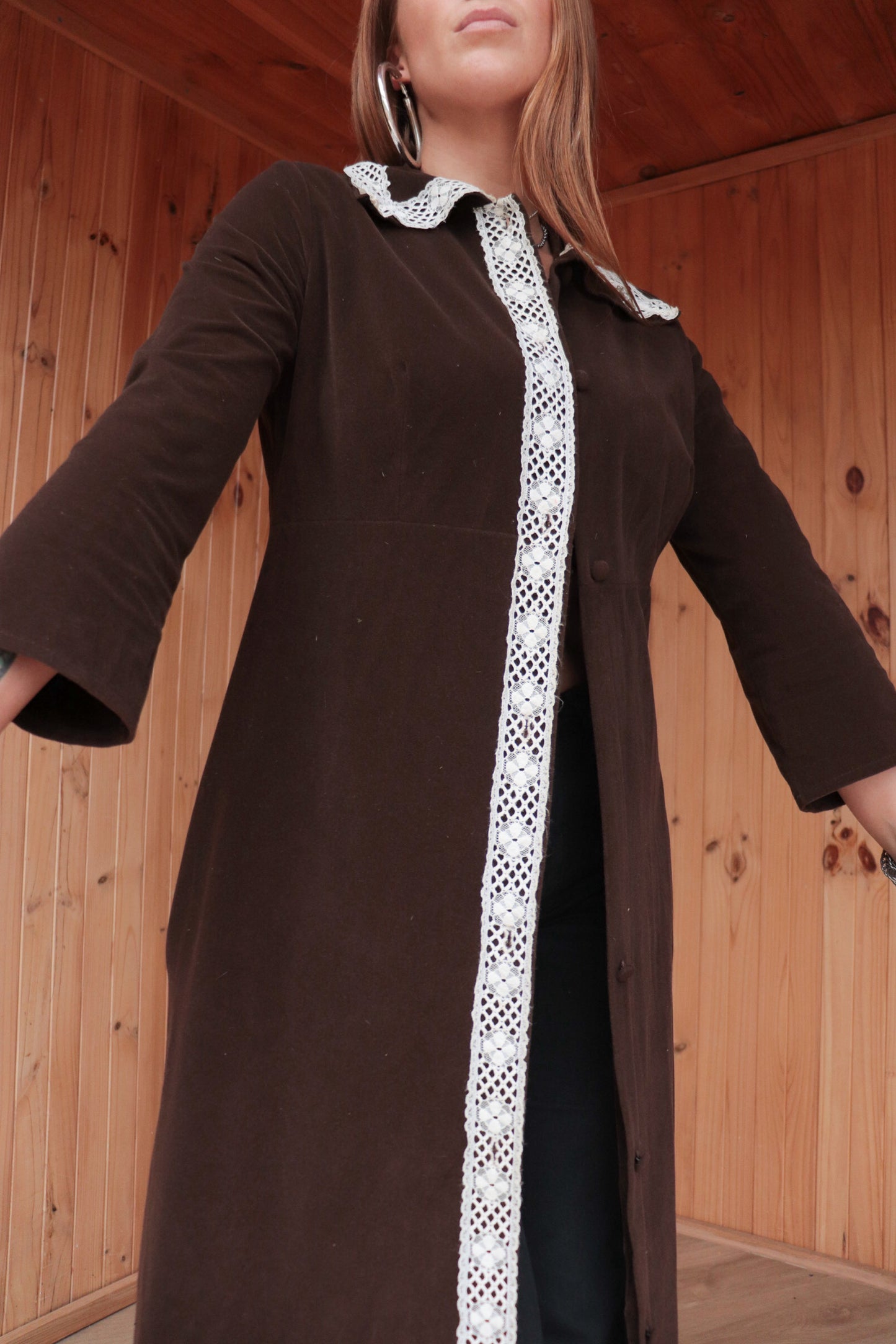 70s Velvet Prairie Overcoat