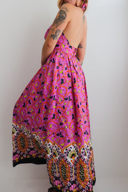 70s Handmade Halter Maxi