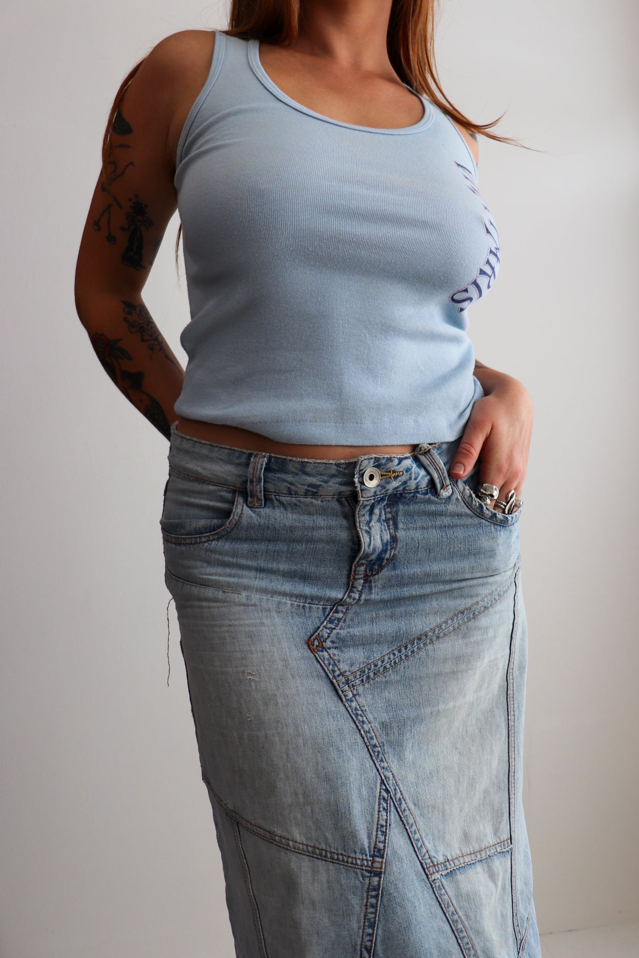 70s Paris Baby Blue Tank