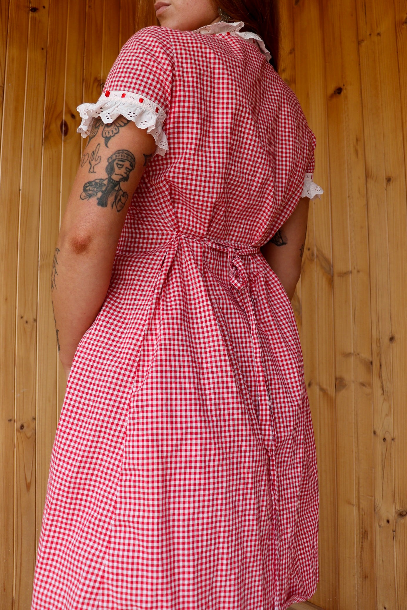 Gingham Tie Up Midi