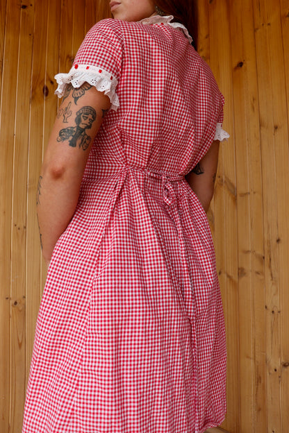 Gingham Tie Up Midi