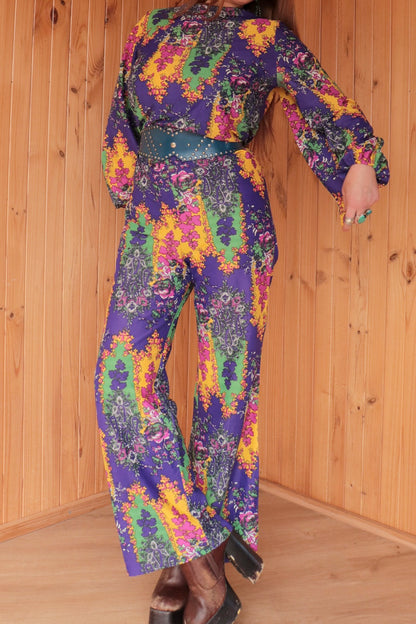 60s Psychedelic Two Piece Flared Set