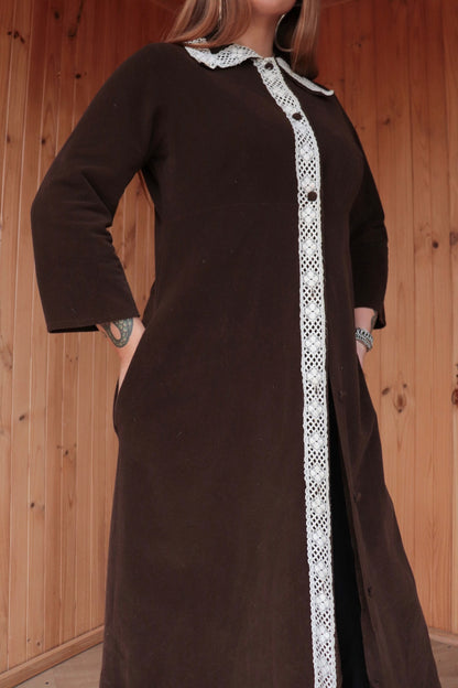 70s Velvet Prairie Overcoat