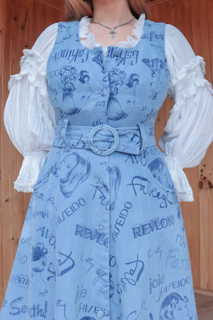 60s Cosmetic Denim Dress