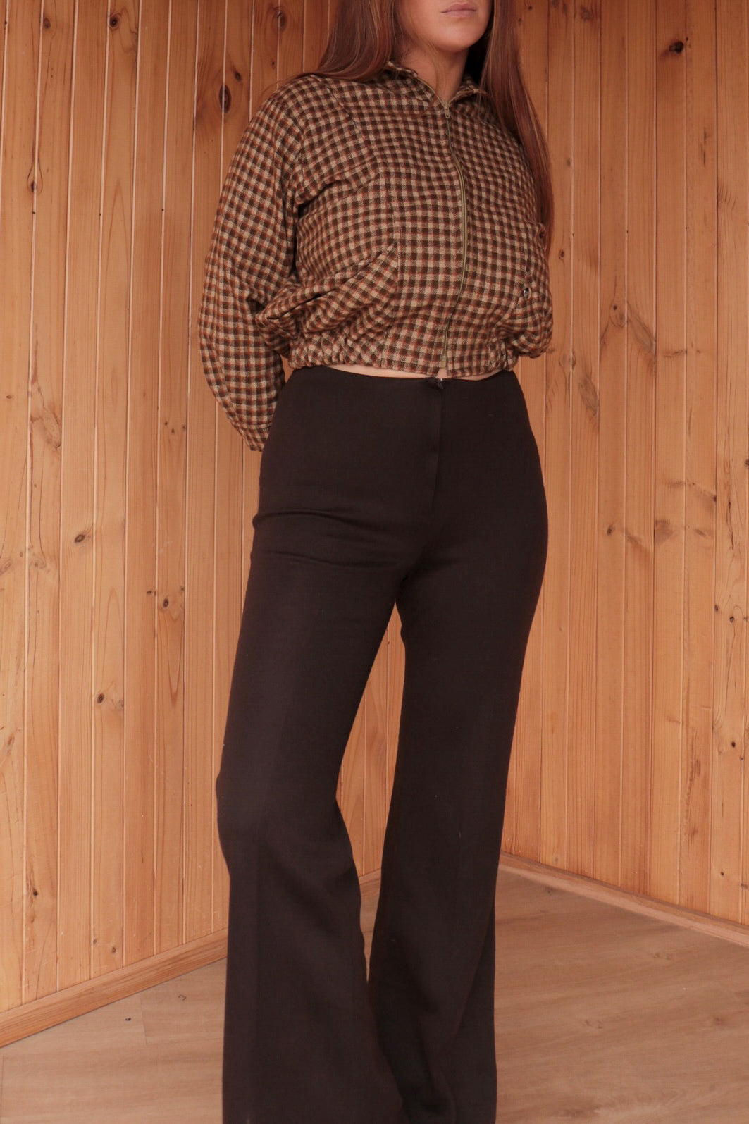 Brown Stretch Flares