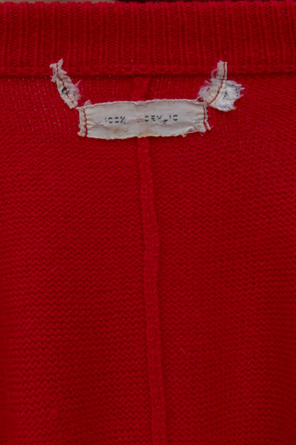 70s Red Knit Jumpsuit