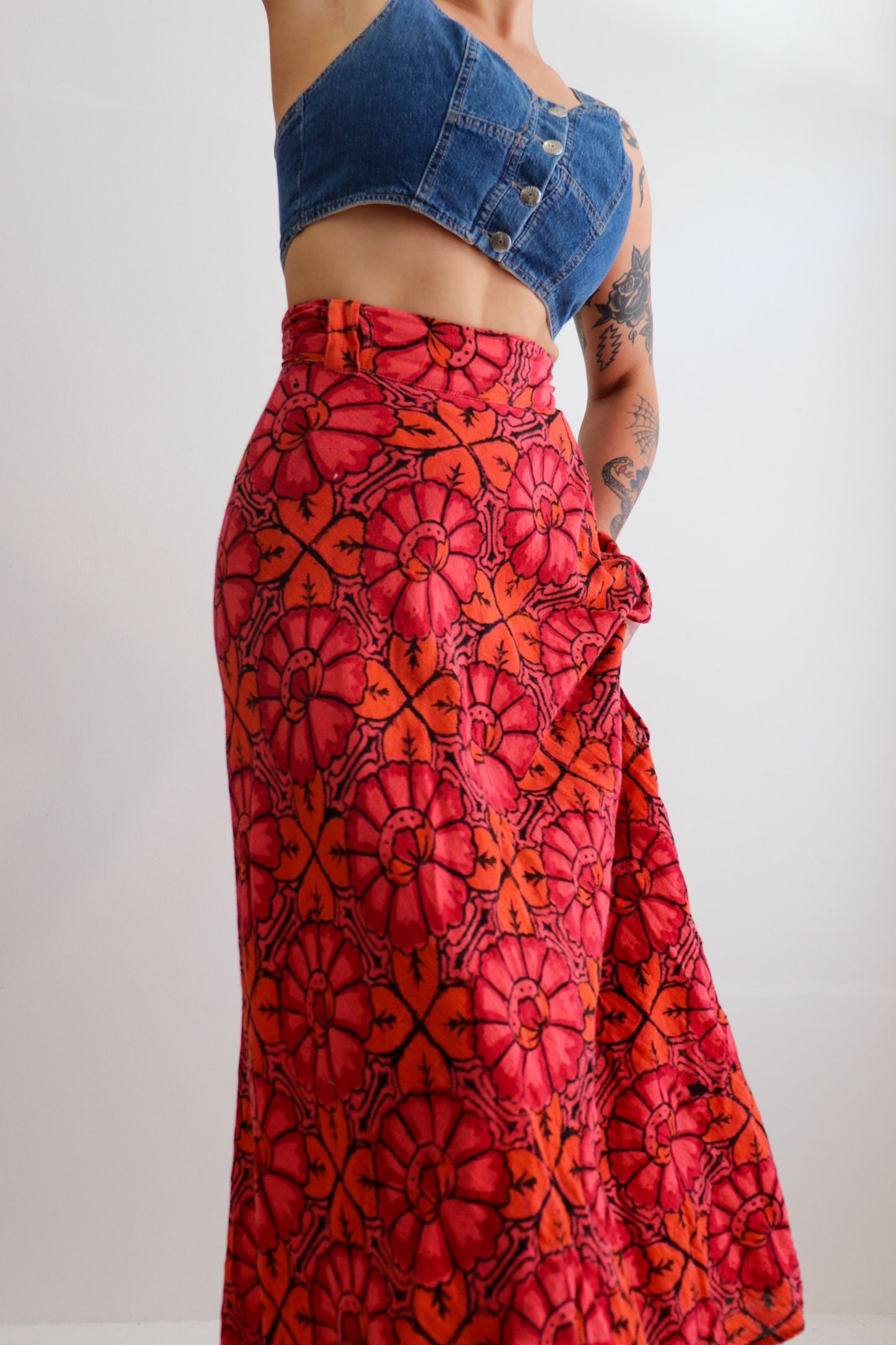 Sunset Tie Up Prairie Skirt