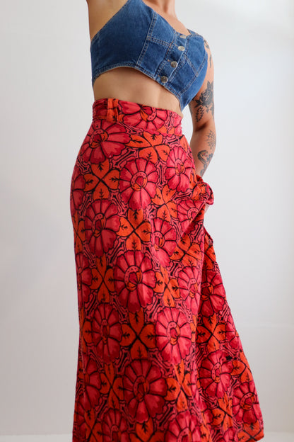 Sunset Tie Up Prairie Skirt