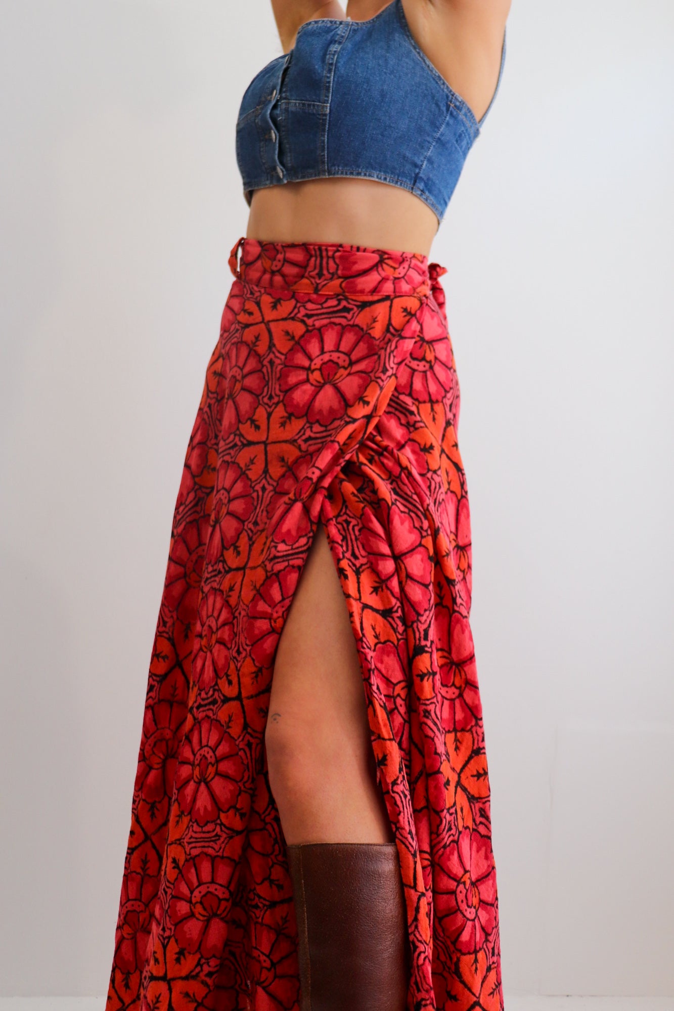 Sunset Tie Up Prairie Skirt