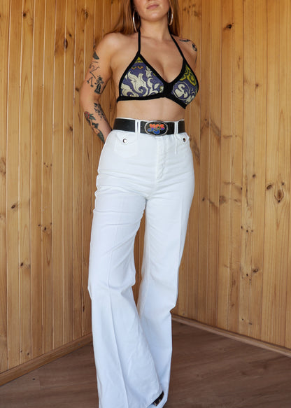70s Deadstock White Denim Set