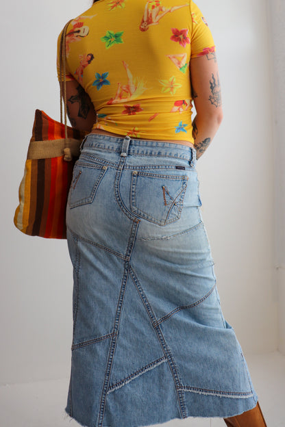 90s Yellow Pin-Up Girl Tee