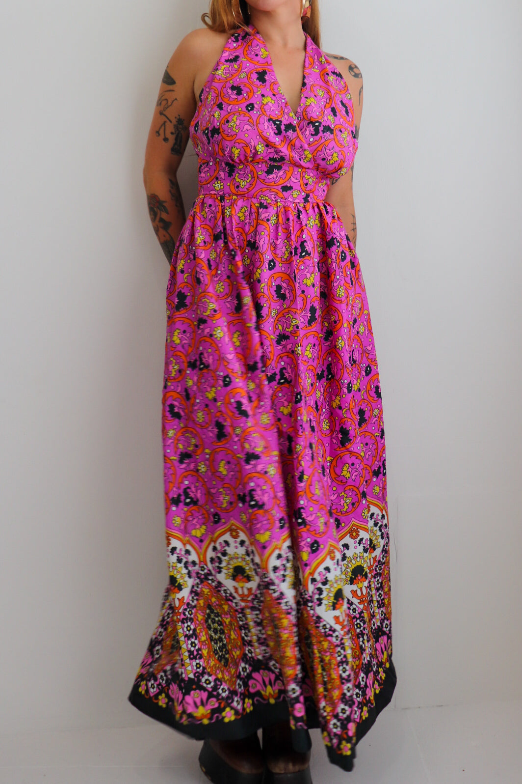 70s Handmade Halter Maxi