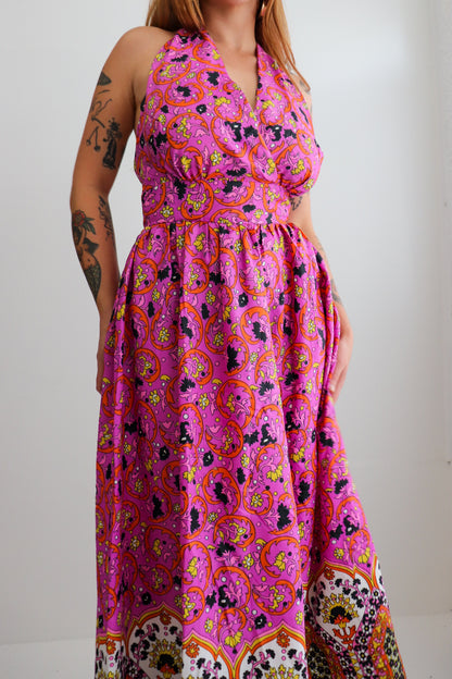 70s Handmade Halter Maxi
