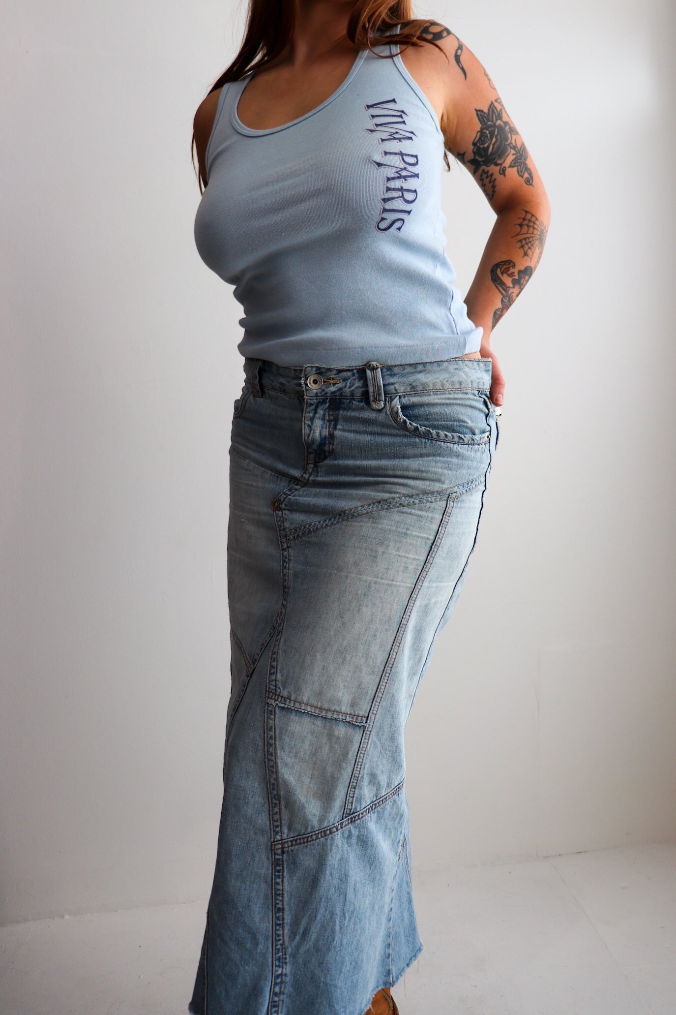 70s Paris Baby Blue Tank