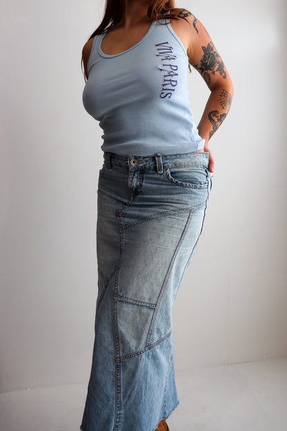 70s Paris Baby Blue Tank